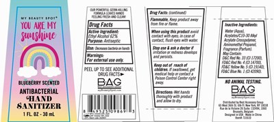 Image Description (Blueberry Scented Antibacterial Hand Sanitizer 30 mL 62 Vv)
